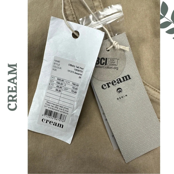 Cream Baily Regular Fit Cotton
TwillPant Exposed Button Detail Size
28 Tan - Picture 9 of 12